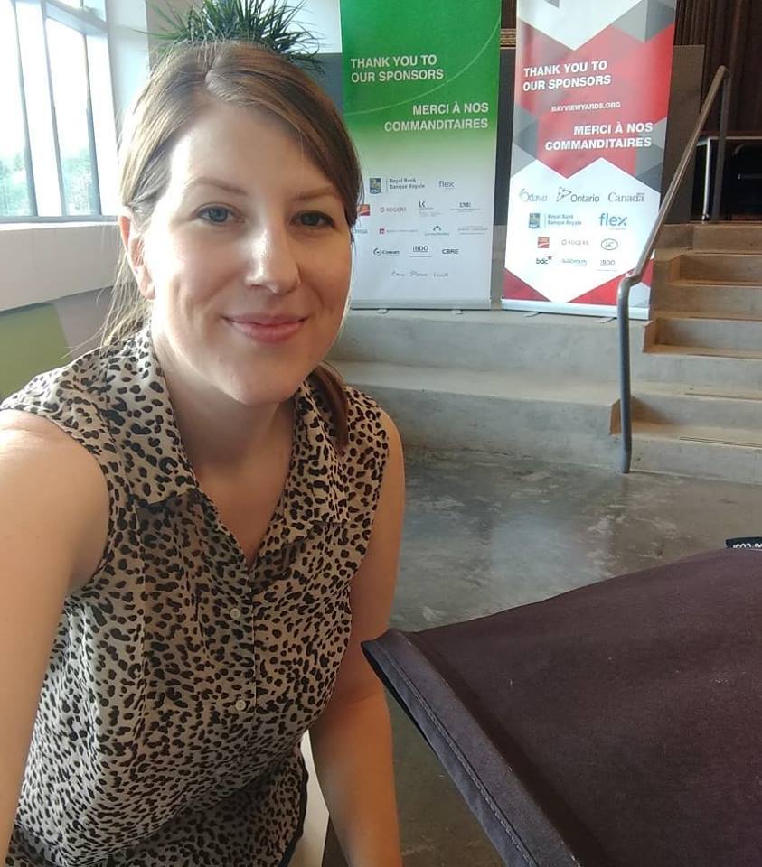 Amy Lynch and baby at Invest Ottawa | Notes From Another Land