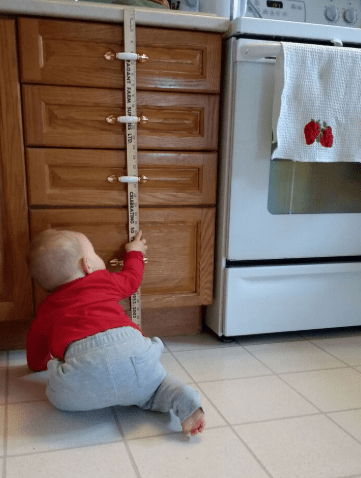 Babies, Business + Breakfast: Accountability baby trying to crawl