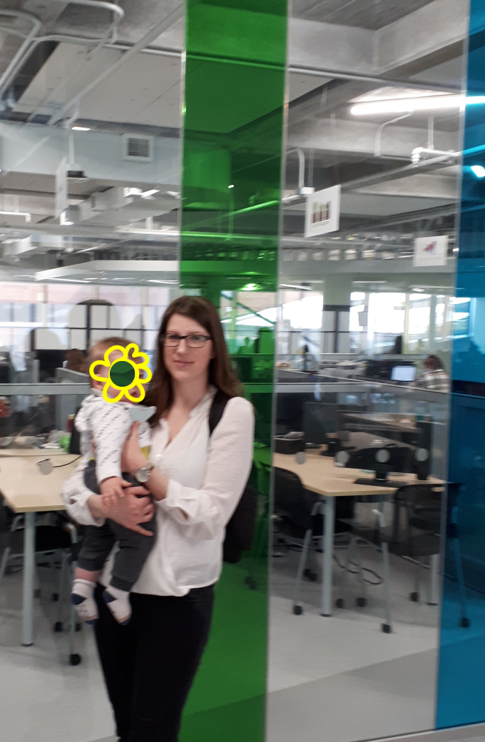Amy Lynch with Baby: Algonquin College DARE District 2019
