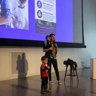 Amy Lynch and family at CreativeMornings Ottawa