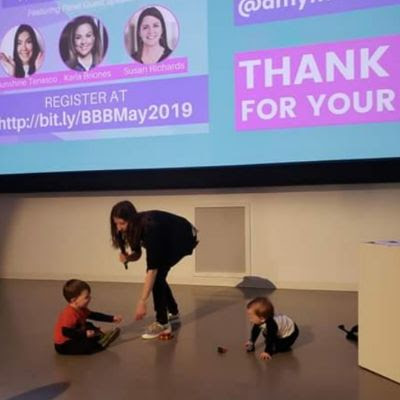 Amy Lynch and family at CreativeMornings Ottawa