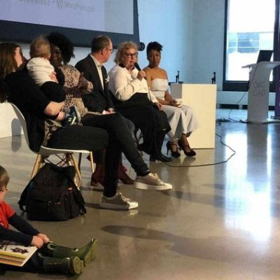 Amy Lynch and family at CreativeMornings Ottawa