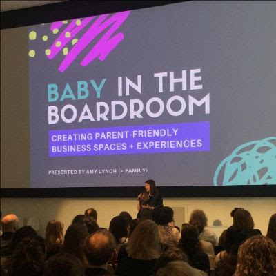 Amy Lynch and family at CreativeMornings Ottawa