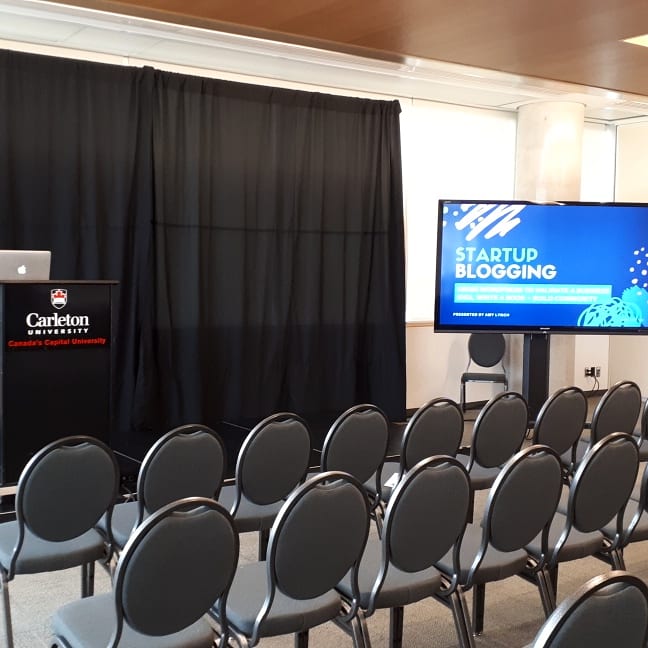 Amy Maureen Lynch's Startup Blogging pre workshop delivery at WordCamp Ottawa