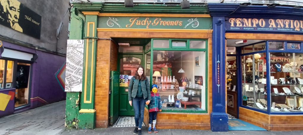 Amy Lynch | Browsing Galway City with my oldest kid and exploring Judy Greenes Pottery in Winter 2023 | Notes From Another Land